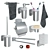 HANSGROHE PuraVida Bathroom Accessory Set 3D model small image 5