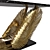 Luxury Marble-Top Console in Gold & Black 3D model small image 3