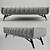 Title: Luxury Velvet Bench 3D model small image 1