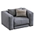 Lewis Modern Sofa by Montauk 3D model small image 3