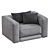 Lewis Modern Sofa by Montauk 3D model small image 5