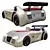 Sleek Car Bed Design 3D model small image 1