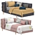 Elegant Dual-Color Archive Bed 3D model small image 1