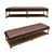 Suffolk Bench: Sleek and Versatile Outdoor Seating 3D model small image 1
