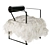 Faux Fur Accent Chair 3D model small image 1