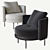 Modern Torii Armchair, Minotti 3D model small image 1