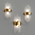 Golden Glow Crystal Wall Lamp 3D model small image 1