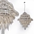 Elegant Grapeflut Chandelier 3D model small image 1