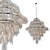 Elegant Grapeflut Chandelier 3D model small image 3