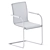 Sleek Cantilever Chair by Thonet 3D model small image 3