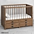 Printmaker Oak Baby Bed: Elegant and Durable 3D model small image 1
