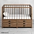 Printmaker Oak Baby Bed: Elegant and Durable 3D model small image 2