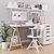 IKEA Workstation: Finnvard Table, Feodor Armchair & Accessories 3D model small image 1