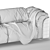 Title: Eternal Elegance Metal Frame Sofa 3D model small image 5