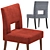 Elegant Coco Republic Lloyd Dining Chair 3D model small image 2