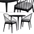 Elegant Aluminum Table Set 3D model small image 5