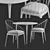 Elegant Aluminum Table Set 3D model small image 6