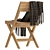 Vintage Library Armchair: Pierre Jeanneret 3D model small image 2