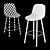 HAY NEU 12 Upholstered Bar Stool 3D model small image 5