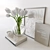 Tulip Bouquet Home Decor Set 3D model small image 3