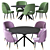 Elegant Dining Set: Ralf Table & Cliff Chair 3D model small image 2