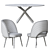 Elegant Dining Set: Ralf Table & Cliff Chair 3D model small image 4