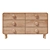 Retro-mod Oak 6-Drawer Dresser 3D model small image 2