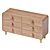 Retro-mod Oak 6-Drawer Dresser 3D model small image 4