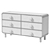 Retro-mod Oak 6-Drawer Dresser 3D model small image 5