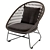 Coco Republic Bolletti Outdoor Lounge Chair 3D model small image 3