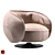 Elegant Leon Nabuk Kiwi Chair 3D model small image 1