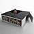 Modern Square Fire Pit with Storage Shelf - Scale Cubbi 3D model small image 2