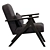 Modern Jysk Sadderup Armchair: Stylish & Comfortable 3D model small image 3