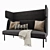 Elegance Velvet Highback Sofa 3D model small image 1