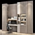 Modern White Cabinet Furniture 3D model small image 3