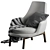 Sleek and Sophisticated: LEDA Armchair 3D model small image 1