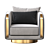 Elegant Swivel Armchair: Arcahorn 3D model small image 2