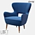 Modern Armchair in LoftDesigne 3767 3D model small image 1