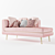 Pink Diwan Sofa 3D model small image 1