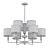 Elegant Grey 71 Chandelier 3D model small image 2