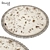 Circular 58" Rug: Polys 511, Vets 519 3D model small image 1