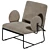 Sleek Long Armchair by Grado 3D model small image 1