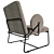 Sleek Long Armchair by Grado 3D model small image 2