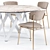 Cartesio Dining Table & Fifties Dining Chair Set 3D model small image 3