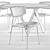 Cartesio Dining Table & Fifties Dining Chair Set 3D model small image 5