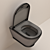 Lavinia Boho Rimless Wall Toilet 3D model small image 4