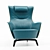Elegant Mamy Blue Armchair 3D model small image 2