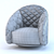 Portofino Luxury Armchair 3D model small image 3