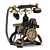 Vintage Rotating Dial Antique Telephone 3D model small image 3