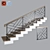 Elegant Wood Stairs 15 3D model small image 1